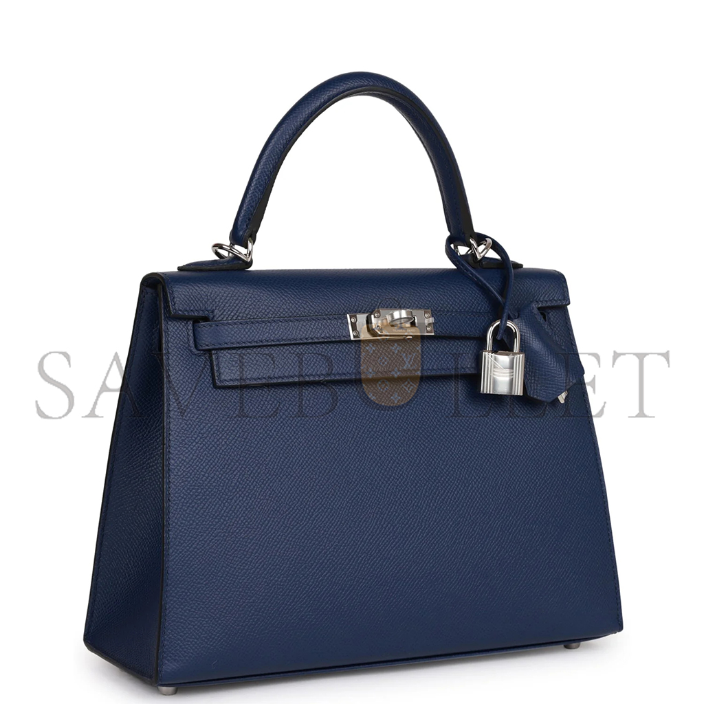 H**mes master kelly sellier 28 bleu saphir epsom palladium hardware (28*22*10cm)